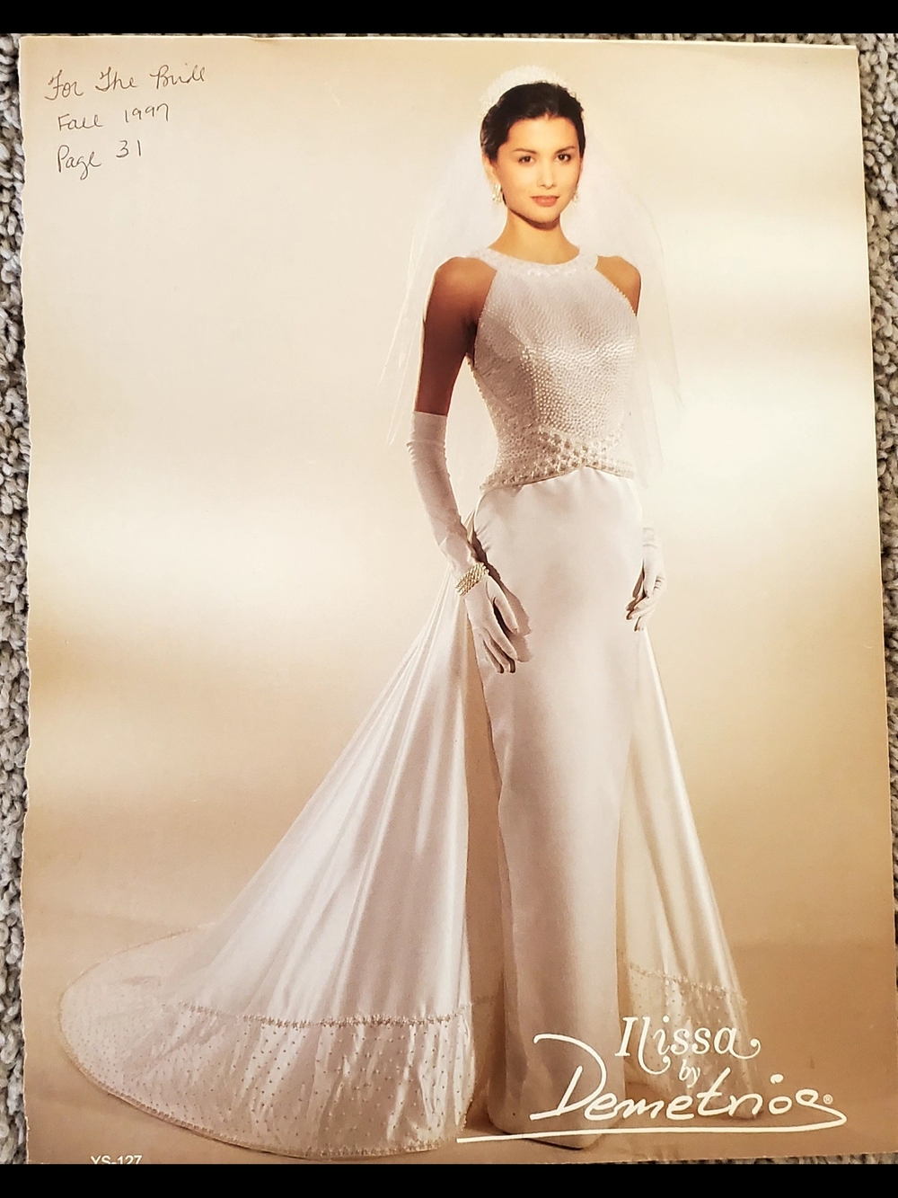 Ivory Beaded Halter Wedding Gown - Ilissa by Demetrios
